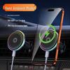 Adjustable LED Magnetic Wireless Car Charger for iPhone 15 Holder