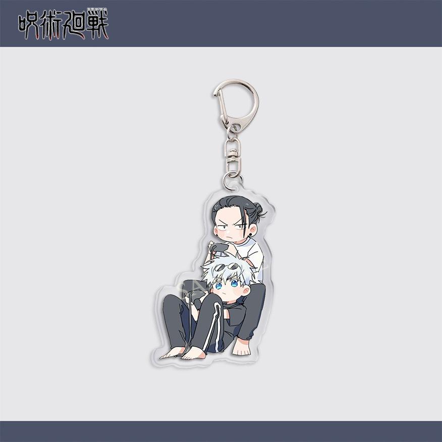 

Acrylic Keychain for Jjk Satoru Gojo Suguru Geto Chibi Version Anime Peripheral Student Backpack Pendant Acrylic Key Buckle Gift 1psc
