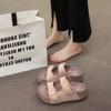Platform sandals women's summer wear new fashion open-toed shoes small height-increasing beach shoes