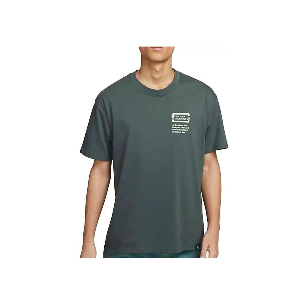 Nike Sport Training American Retro Versatile Simple Loose Casual Comfortable Short Sleeve T-Shirt Men Tops Grey Green FV3491-338