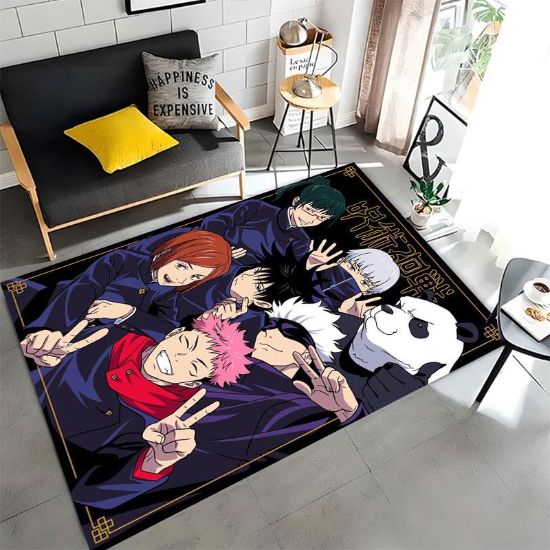 Jujutsu Kaisen Pattern Carpet - Anti-slip Kitchen and Outdoor Carpet, Home and Bedroom Decoration, Birthday Gift