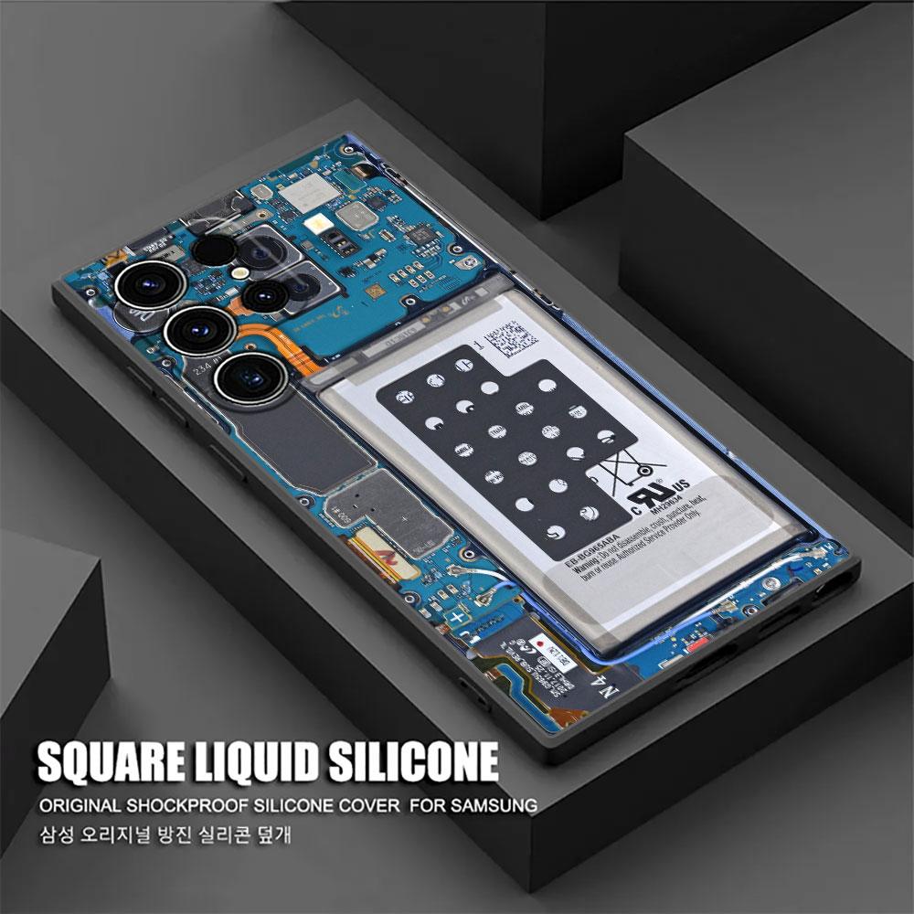 Cassette Music Tapes Circuit Board Camera S25Ultra Case For Samsung Galaxy S25 S24 S23 S20 S21 FE S22 Ultra S10 Plus Phone Cover