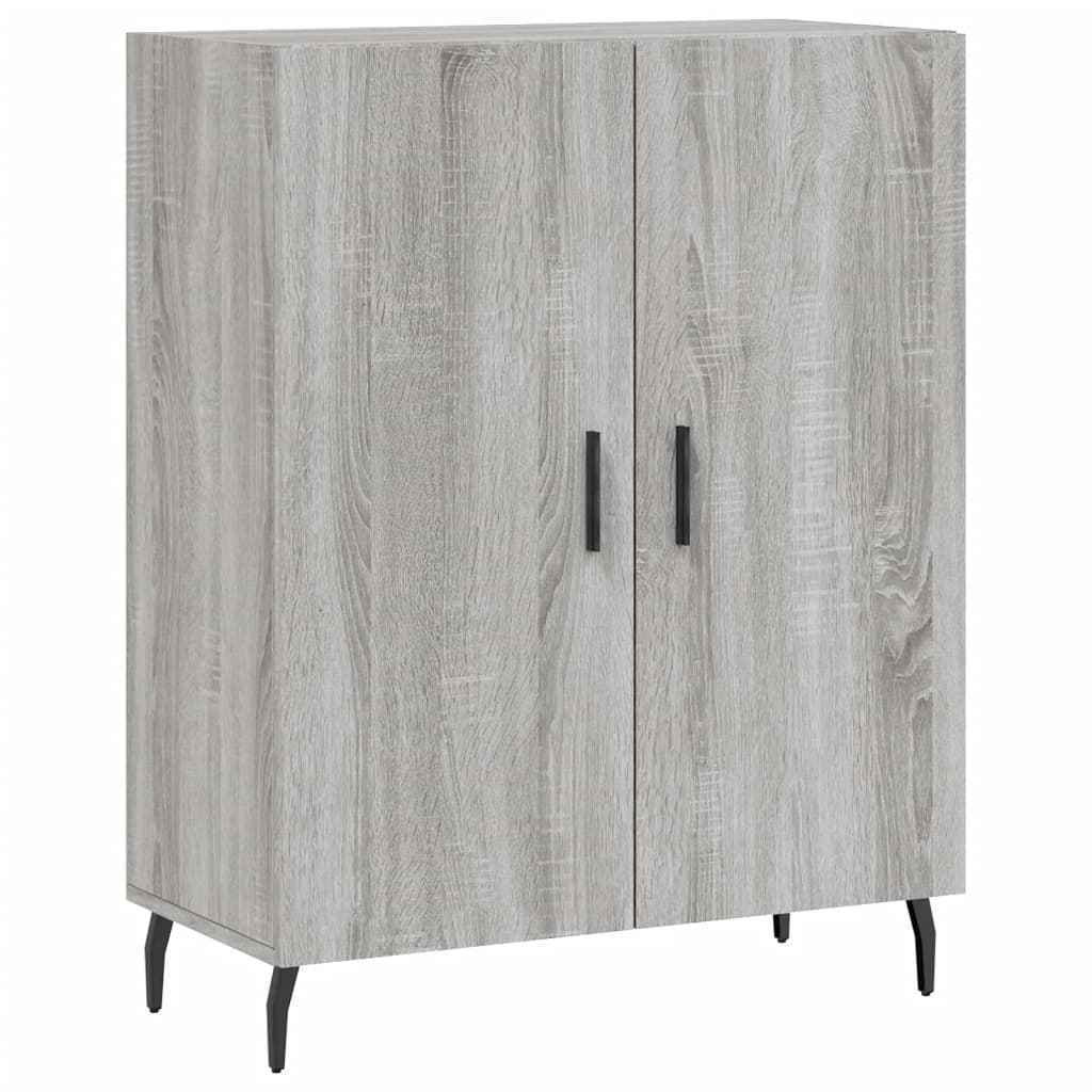 Vidaxl Witrynka Szary Dąb Sonoma 69,5X34X180Cm Materiał Drewnopochodny