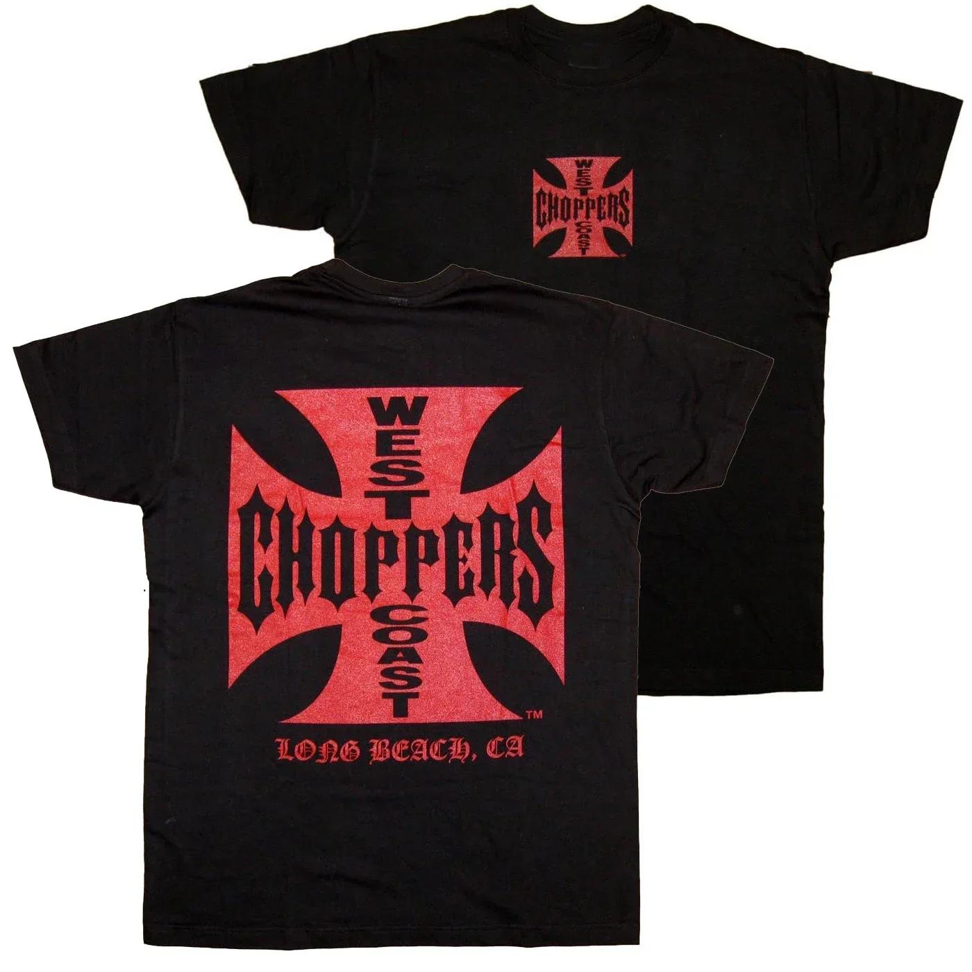 

Classic Vintage West Coast Iron Cross Choppers California T-Shirt O-Neck Short Sleeve Casual Mens T-shirt Size S-4XL 5XL різнокольоровий