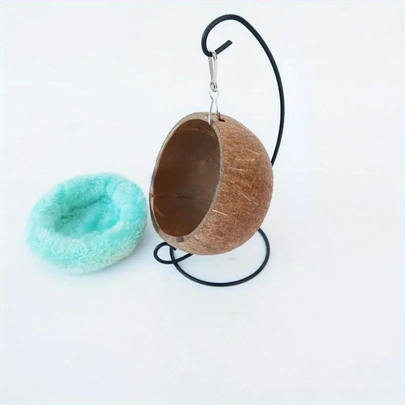 1Pc Hamster Toy Guinea Pig Golden Silk Bear Hanging Nest Cotton Nest Sleeping Room Coir Nest Swing Shaker Toy Warm Nest