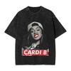 Cardi B Vintage Tshirt Summer  Y2k Basic Tshirts Casual Popular Tshirt For Man Short Sleeve Print Tops