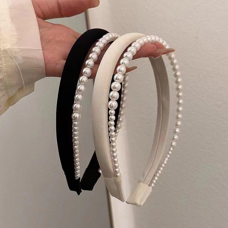 Elegant Fairy Pearl Thin Headband - Sweet & Versatile Hair Accessory for 2026