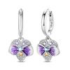 925 Silber Sexy Hängende Ohrringe Schmetterling Schleife Herz Blume Muschel Perle Edelstein Bling Set für Damen Ohrstecker Geschenk Feiner Schmuck