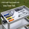 Miling 4-Tier Stainless Steel Mobile Tool Cart
