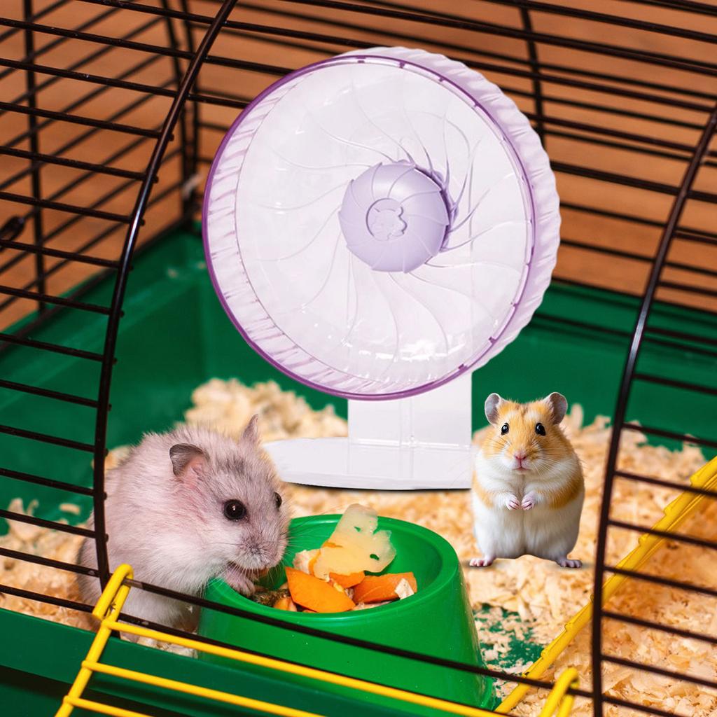 Tiché kolo pro křečka, 8palcové kolo pro křečka (včetně podstavce), -kuličkové Ložisko Tichého Otočného Kolečka, Vhodné Pro Křečky, Ježky A Myši.