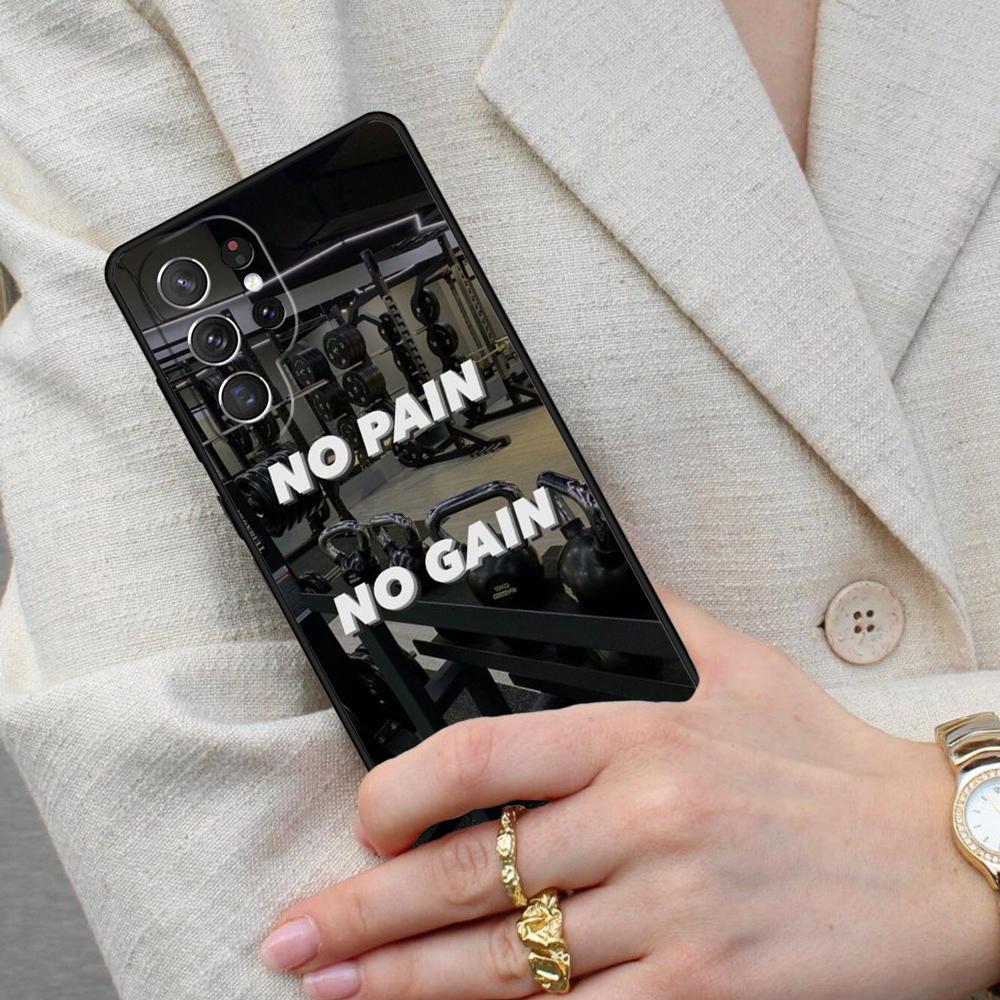 Bodybuilding Gym Fitness Quotes Cell Phone Case for Samsung Galaxy S26 Ultra S25 S24 S23 S22 S21 S20 Note10 Cover