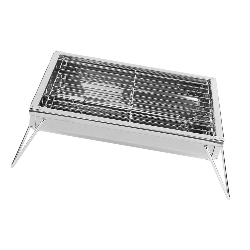 Barbecue Charcoal Grill Stainless Steel Folding Portable BBQ Tool Kits for Outdoor Camping Hiking Pi
