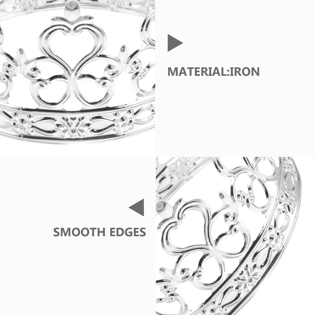Silver Mini Crown Cake Topper Princess Tiara Cake Decoration Wedding Birthday Party Cupcake Centerpiece Crown for Flower Bouquet