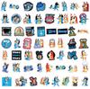 New Bluey Graffiti Stickers 55 Pcs Waterproof Cartoon Decorative Stickers For Phone Skateboard Luggage Water Bottle Bulk Decals