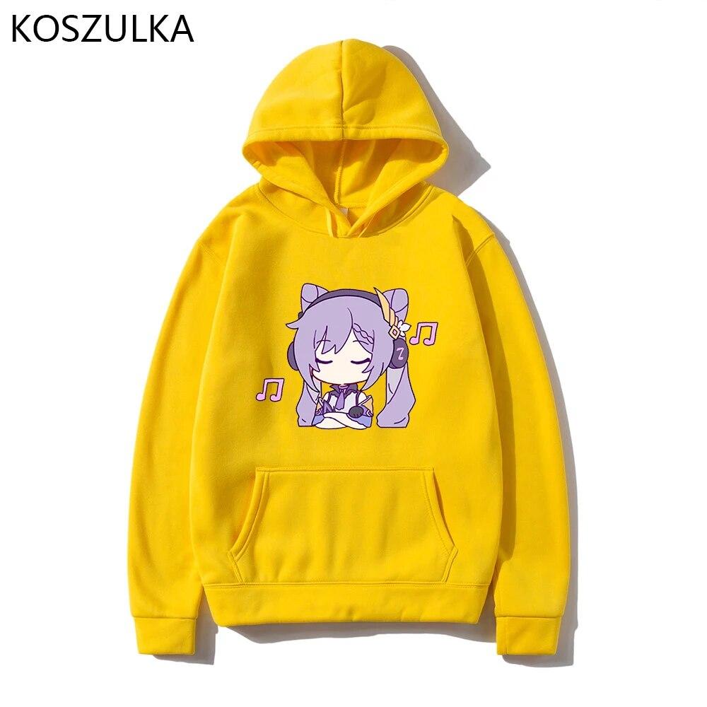 Hot Genshin Impact Hoodie Women Unisexga Harajuku Kawaii Keqing Hoodie Unisex Graphic Winter 2022 Game Sweatshirt Pullover Sudadera
