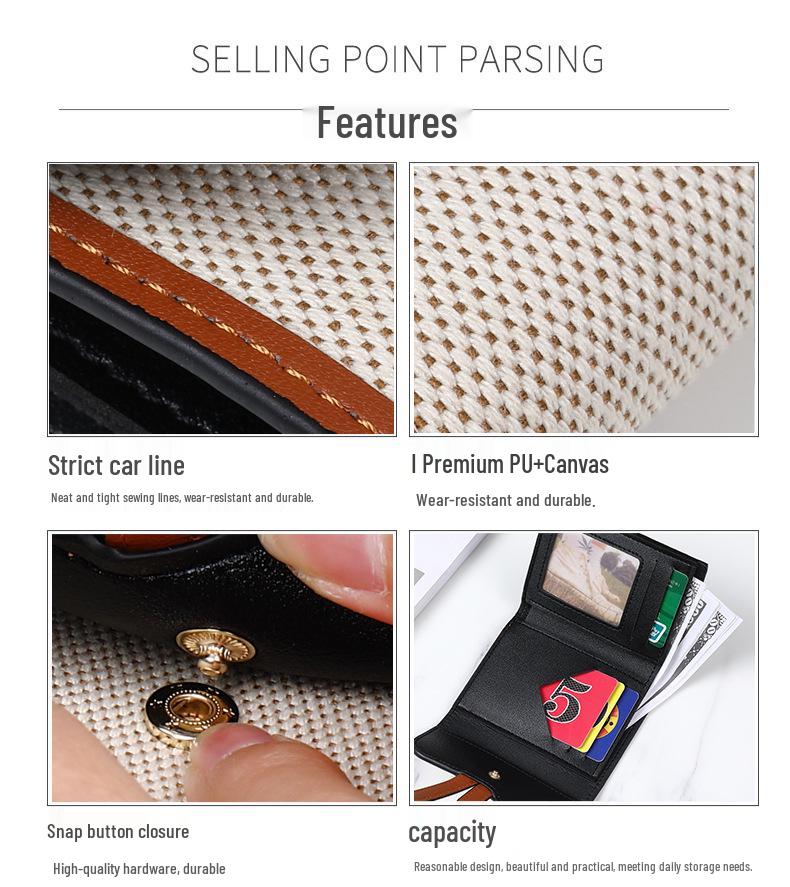 Europäische & Amerikanische Retro Dreifach-Geldbörse für Damen – Große Kapazität mit D-Schnalle und Mehrfach-Kartenfächern