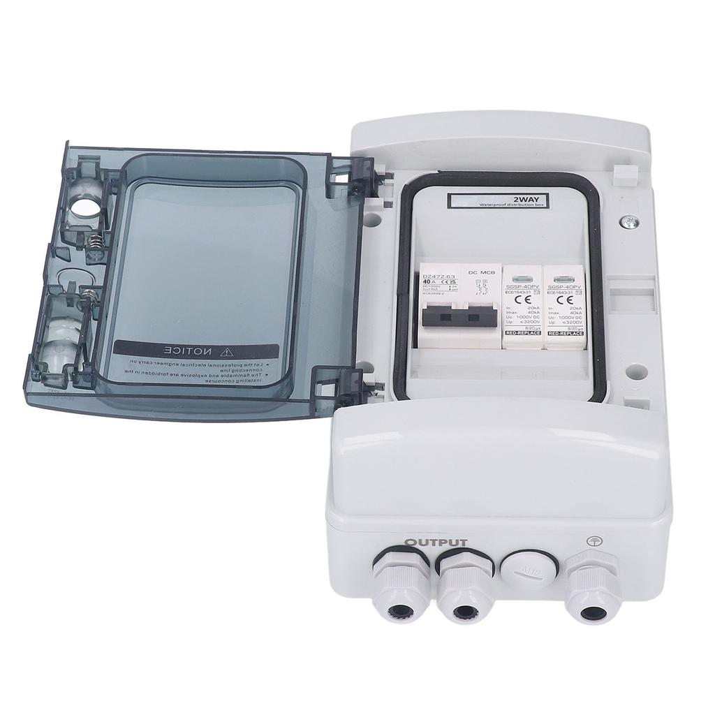 PV Combiner Box IP65 Wasserdichter Blitzschutz Photovoltaik Solar Trennschalter mit 40A