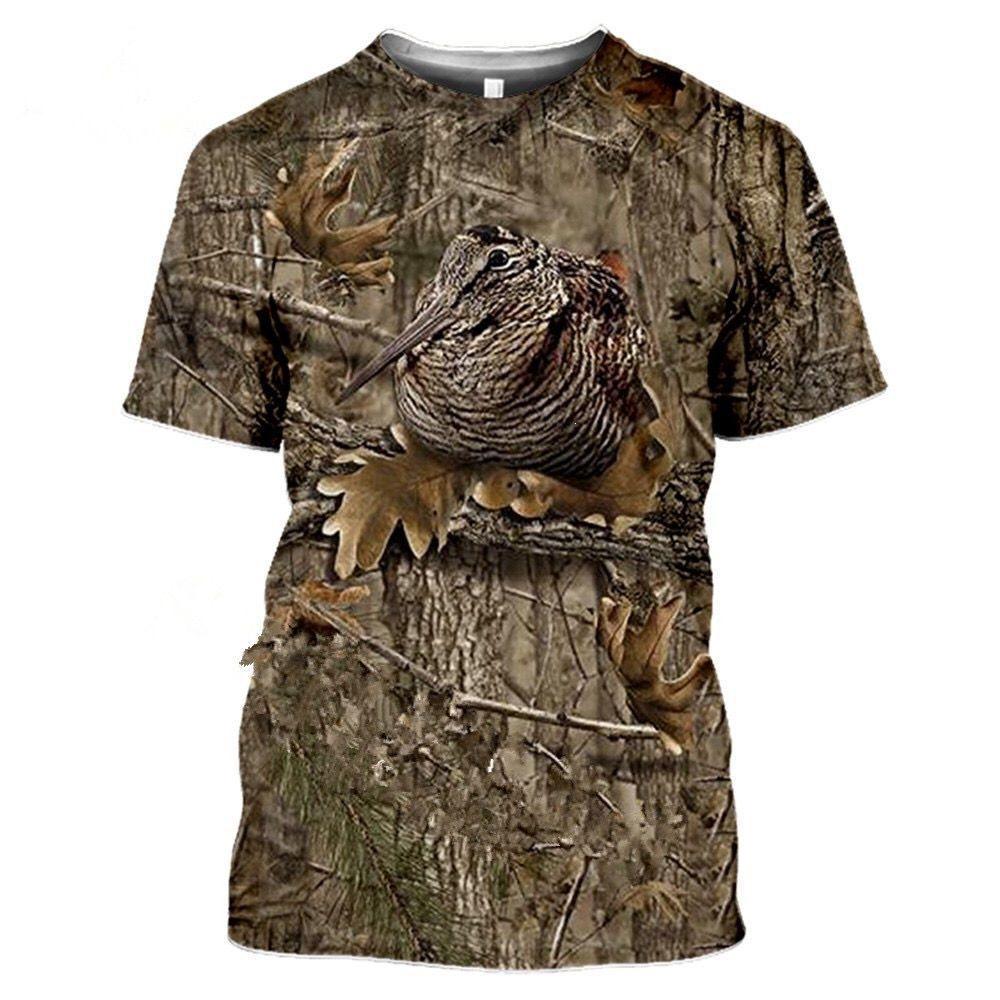 Spring/Summer Cross-border European and American Outdoor Jungle Camouflage Animal T-shirts for men and women, sports casual short-sleeve for students