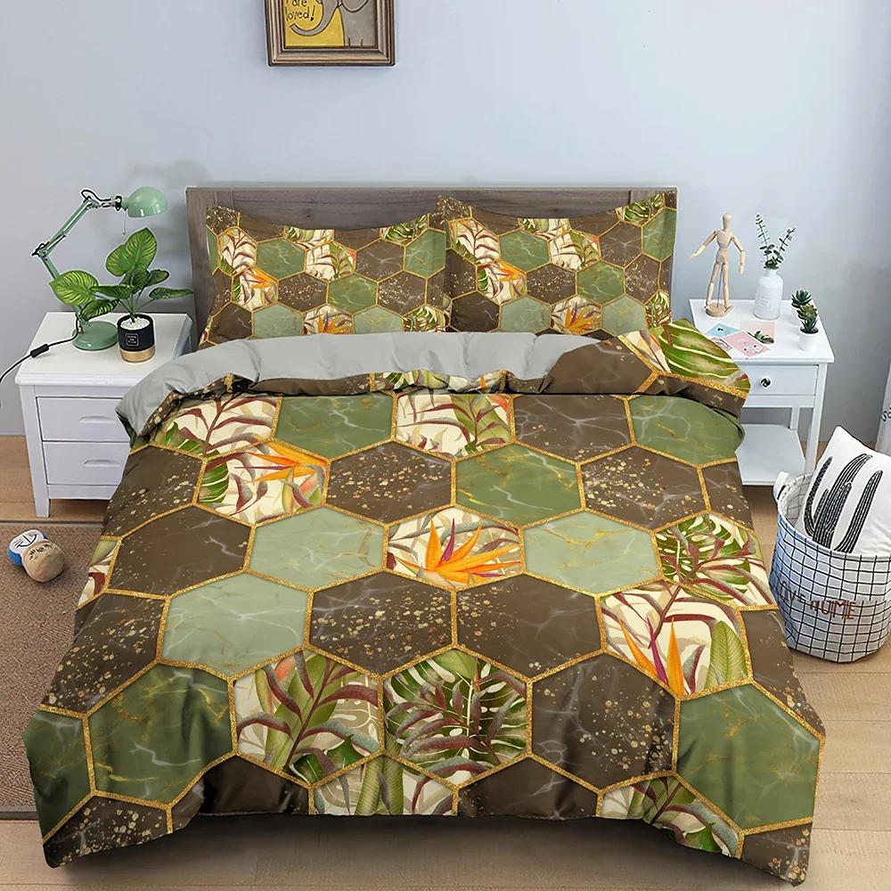 

Набор Пододеяльников с Мраморным Узором Роскошный 3D Печатный Комплект Постельного Белья King Queen Twin Постельное Белье Для Спальни Наволочка Домашний Декор 2/3 шт. 70x133cm 2pcs