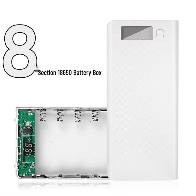 Solderless 8-Section 18650 Battery Box DIY Power Bank Kit with LCD Screen