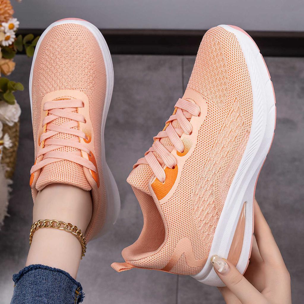 Plus Size Shoes for Women 36-41 Spring Autumn Women Lace Up Platform Wedge Mesh Breathable Flats Non-slip Sneakers Women