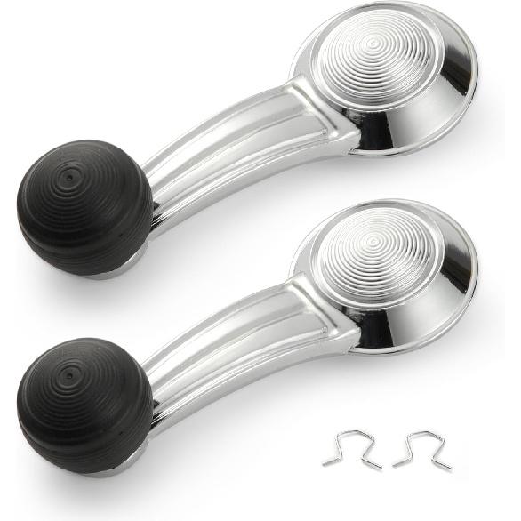 Window Crank Handle & Interior Door Handle Set For 1967-1996 Buick/Chevrolet/GMC Trucks SUVs Models,Chrome,Set Of 4