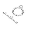 Sterling Silver Ring Twist Ot Button Diy Crystal Bead Pearl Bracelet Necklace End Buckle Accessories Ot Silver Buckle
