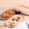 Oval Plastic Serving Tray Colourful Food Platter for Party Entertaining Snack Dessert Coffee Table Small Set Home