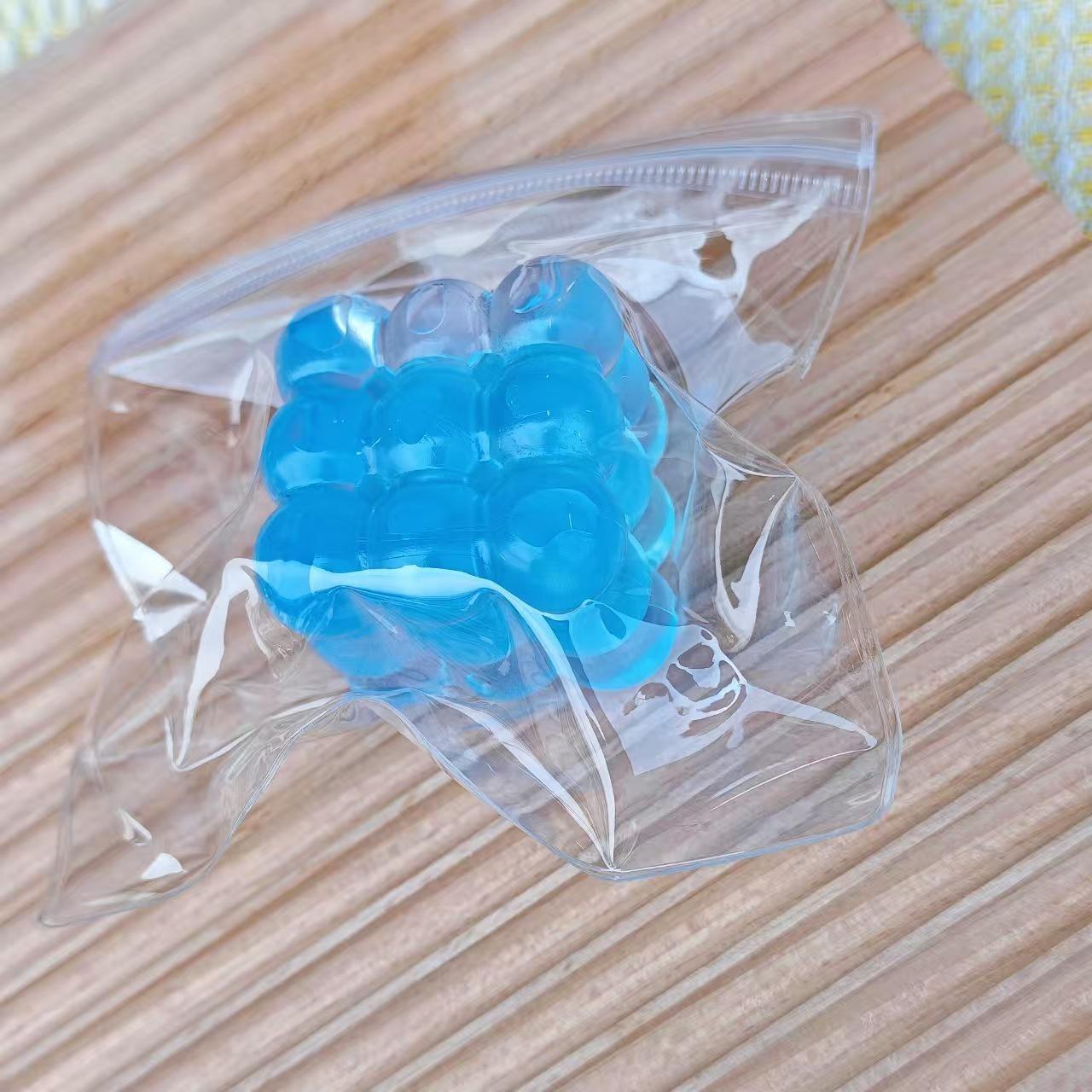 Cross-Border Transparent Beads Squeeze Toy - TPR Soft Rubber Decompression Water Ball Sensory Stress Relief.
