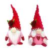 Rose Flower Gnome Plush Dolls Scandinavian Tomtes Valentines Day Table Ornament