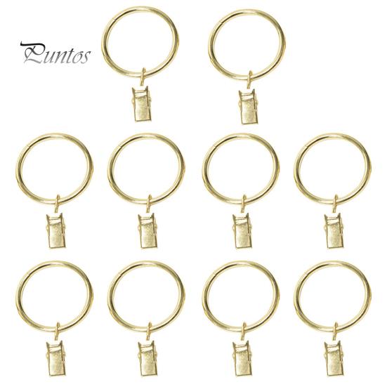 

10 шт. прочных металлических колец для штор, простых в использовании, плавно натягиваемых, экономящих место, несущих кольца для штор 35mm