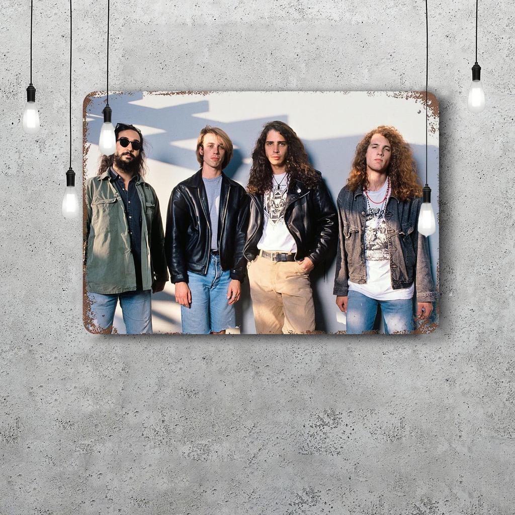 Soundgarden Band Vintage Metal Tin Signs Posters Decor Retro Metal Plaque Wall Art Decor for Garage Bar