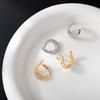 Personalized Full Diamond Hollow Ear Cuff for Women - European & American Style, Large Hoop, Retro Fashion