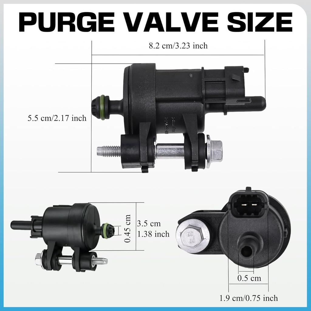 Vapor Canister Purge Valve - Compatible With Buick Enclave LaCrosse Cadillac ATS CTS SRX XTS Chevy Caprice Equinox Impala GMC Acadia Canyon Terrain -