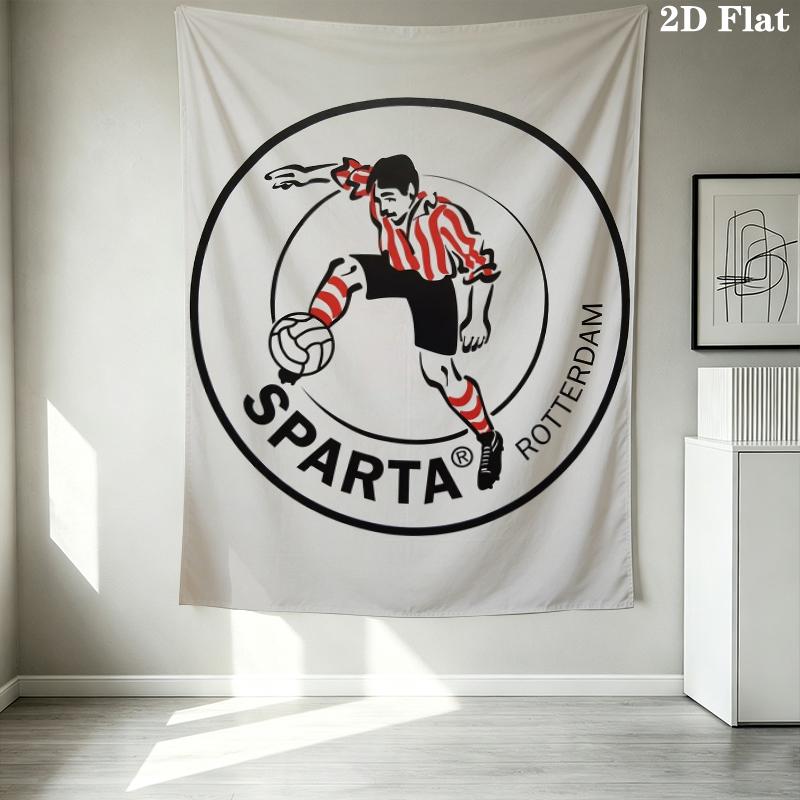 Sparta Rotterdam Wall Tapestry Aesthetic Wall Hanging Printed Fabric Blanket Decorative Tapestries For Bedroom Living Room Home Decor