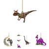 Addobbo da appendere dinosauro di Natale 2023 per decorazione albero festivo e regali per feste