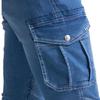 Toraichi Denim Cargo Ice Größe für Frühling und Sommer Kühl-an-fühlen Hose, Arbeitskleidung, Blau, L,