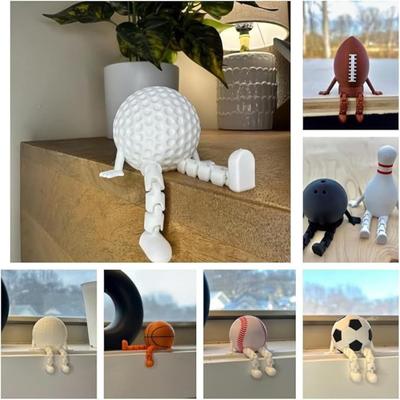 Unique Desk Ornament 3D Printed Full Articulated Sports Ball Modle  Home Living Room Decor