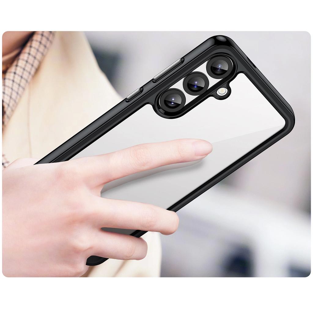 Etui Outer Space Case Do Samsung Galaxy A36 Pokrowiec Z Elastyczną Ramką  - Czarne