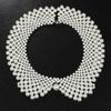 Detachable Blouse Fake Collar Faux Pearl Beaded False Collars Choker Necklace Summer Cloth Accessory for Women Girls Fake Collar
