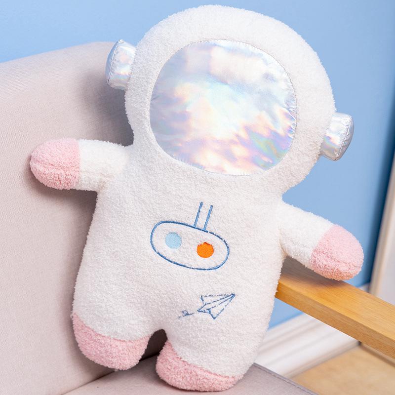 Astronaut Rocket Plush Toy & Pillow: Airplane Backrest, Baby Sleep Companion, Cloth Doll, Leg Clip Pillow.