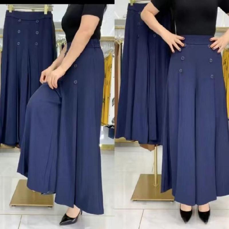 Office Lady Fashion Oversized Pants Spring Summer New Women Vintage Elastic High Waist Big Size Casual Wide Leg Trousers