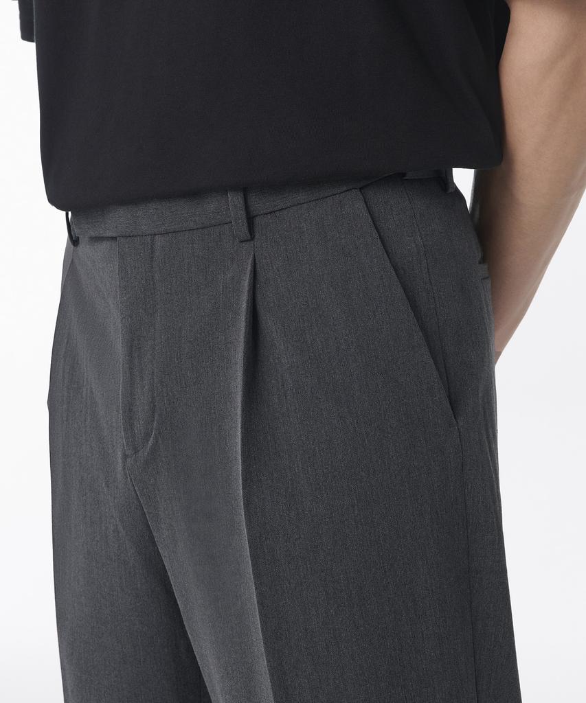 Musinsa Standard Recycled One-Tuck Relaxed Tapered Hidden Banding Crop Slacks 2-Pack