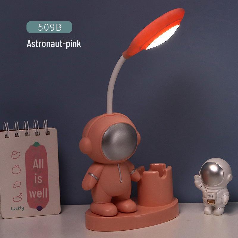 Bear Cartoon Study Lamp: Creative USB-Charged Night Light for Children's Bedroom or Bedside