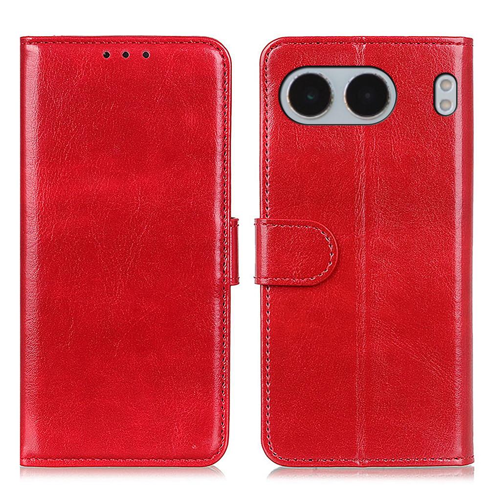 For OnePlus Nord 4 Case Crazy Horse Texture PU Leather Phone Stand Cover