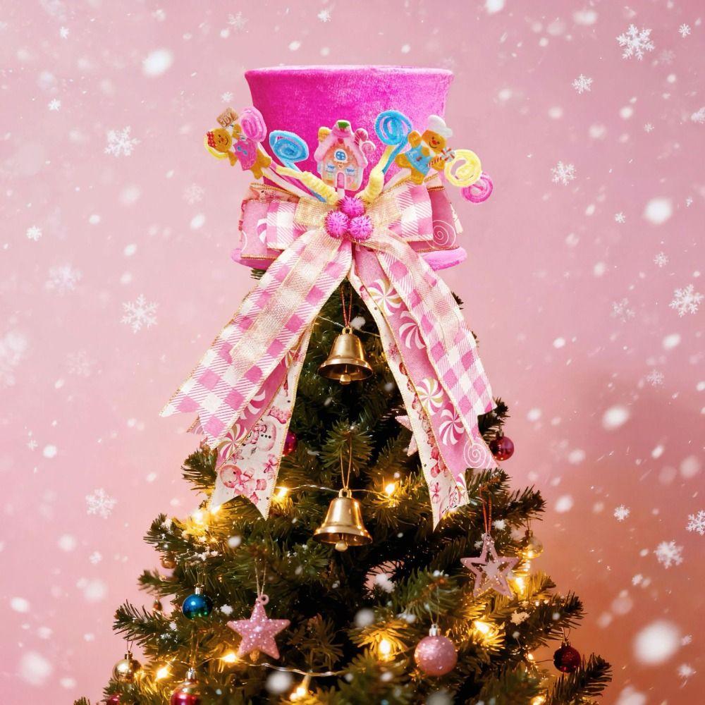 Light Up Christmas Tree Topper Electric Rotating LED Atmosphere Decor Seasonal Display
