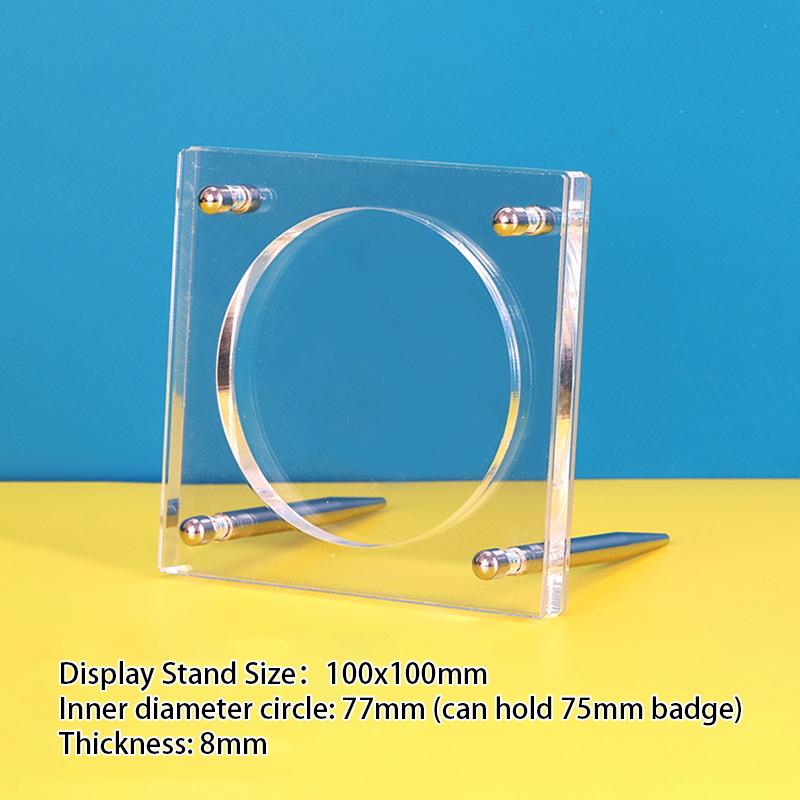 Acrylic Badge Desktop Display Stand Baji Card Brick Sealed Dustproof Transparent Storage Box for Anime Peripheral Badges Cards