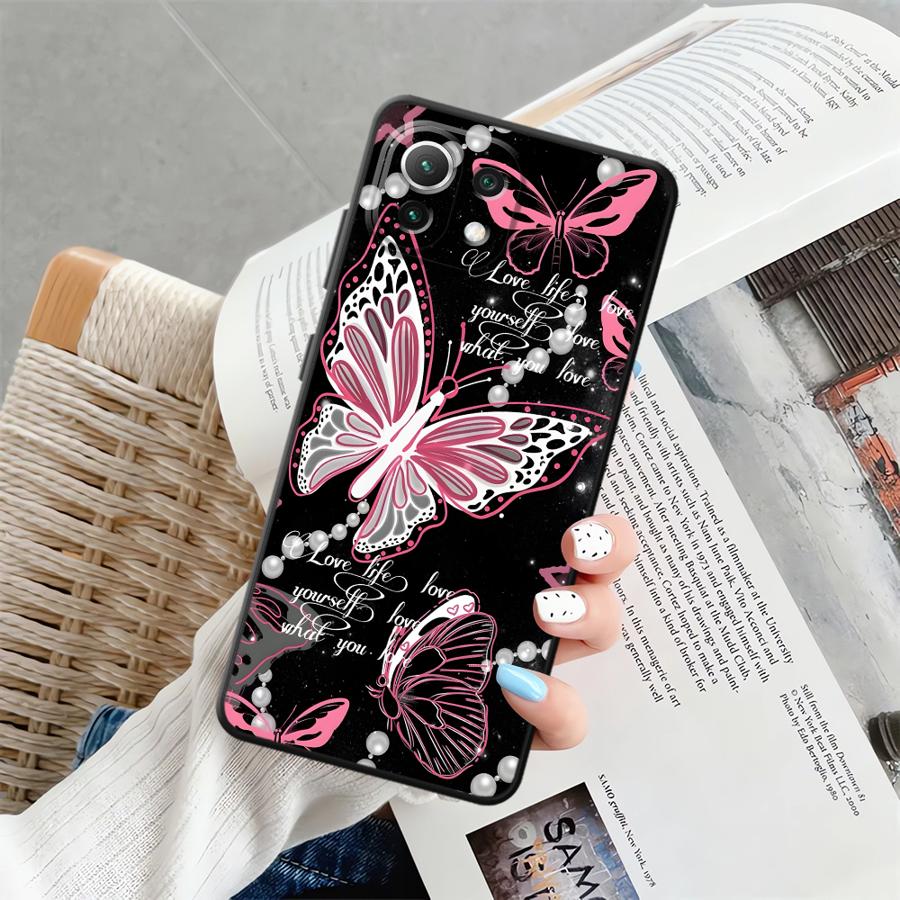 Simple Butterfly Funda Phone Cover Case for Xiaomi Mi 12T Pro 12X 11T 10T 11 12 14 13 Lite