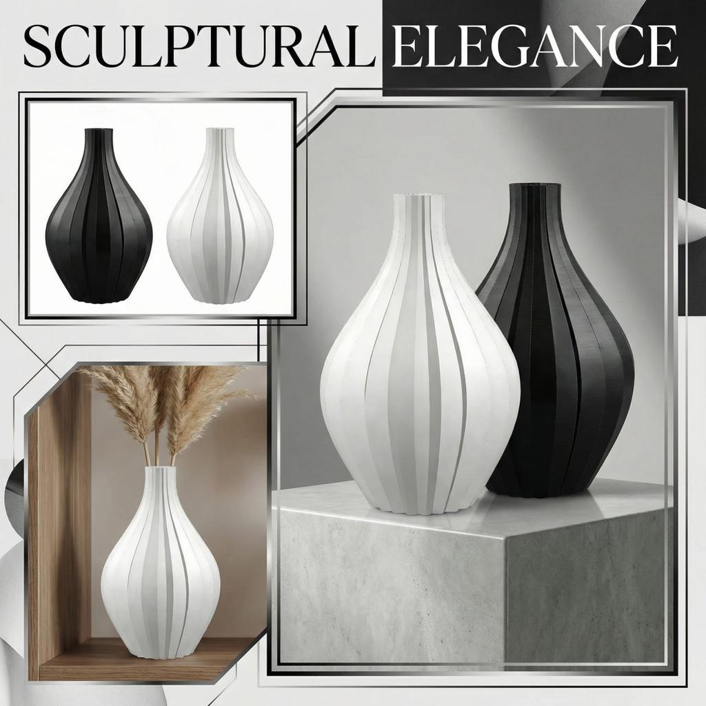 3D Printed Art Vases Are A Great Choice For Gifts And Flower Arrangements.
