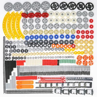 496 Technic Parts, Gears, Axles, Pins, Connectors, Compatible with Major Brands of Power Feature Cars and Motors